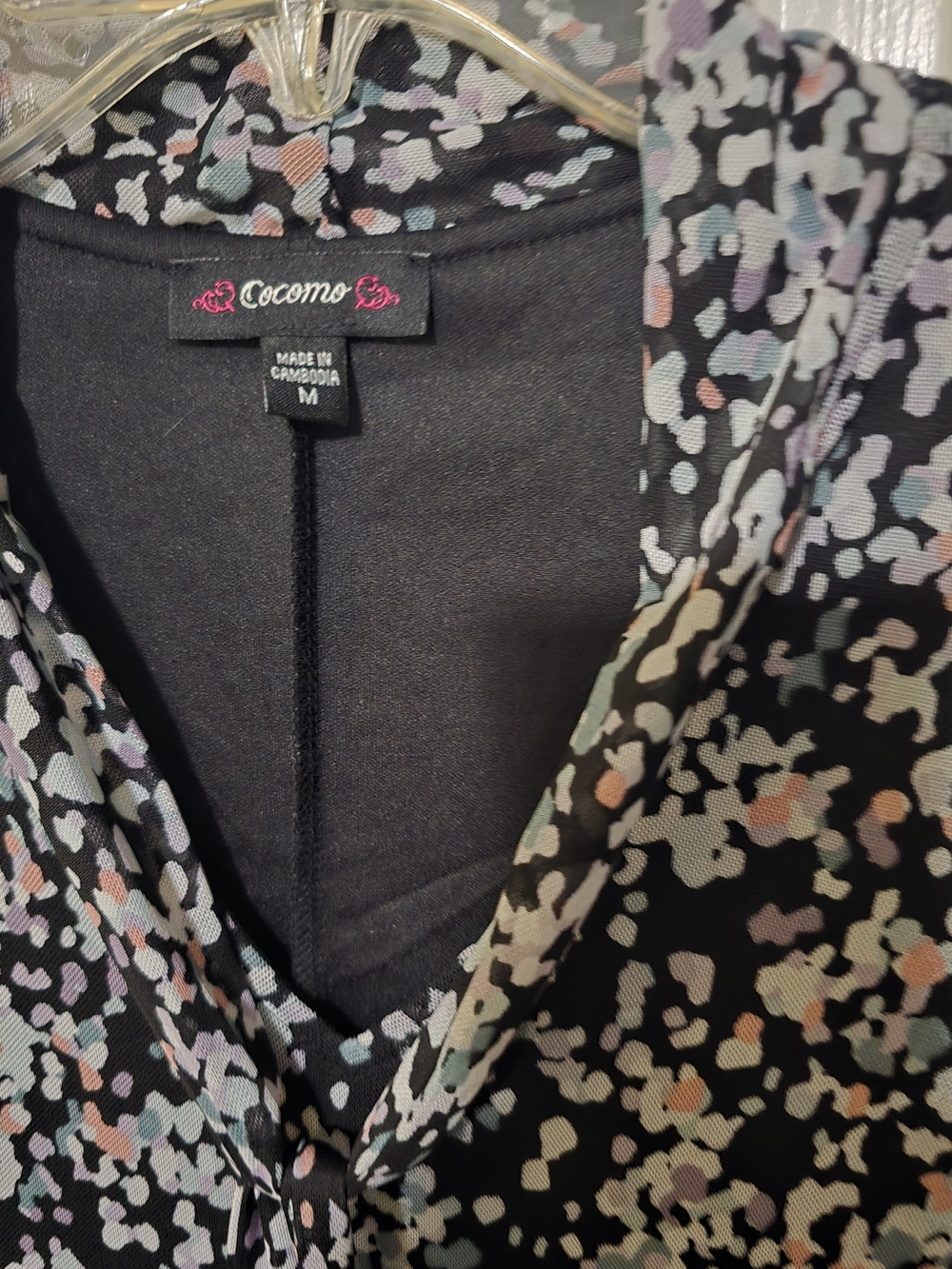 Chico's Coral Blouse & Mixed-Print Women Tops Bundle Size- Medium - Picture 5 of 8